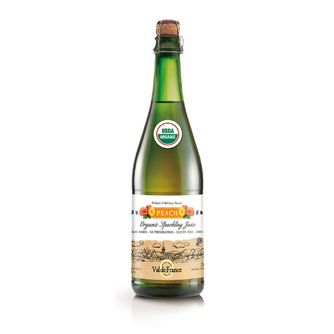 Organic Sparkling Peach Juice by Val de France 25.4 oz-Val de France-Le Tablier Bleu | Online French Supermaket